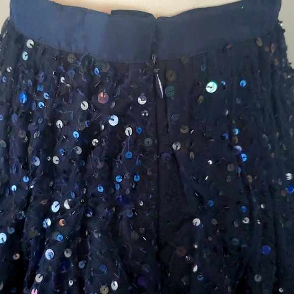 SzS Miss Sixty Navy Sequin Bubble Skirt - Picture 5 of 8